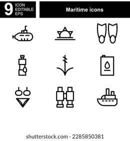 maritime icon or logo isolated sign symbol vector illustration - Collection of high quality black style vector icons 
