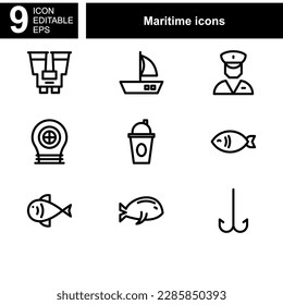 maritime icon or logo isolated sign symbol vector illustration - Collection of high quality black style vector icons 
