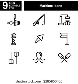 maritime icon or logo isolated sign symbol vector illustration - Collection of high quality black style vector icons 
