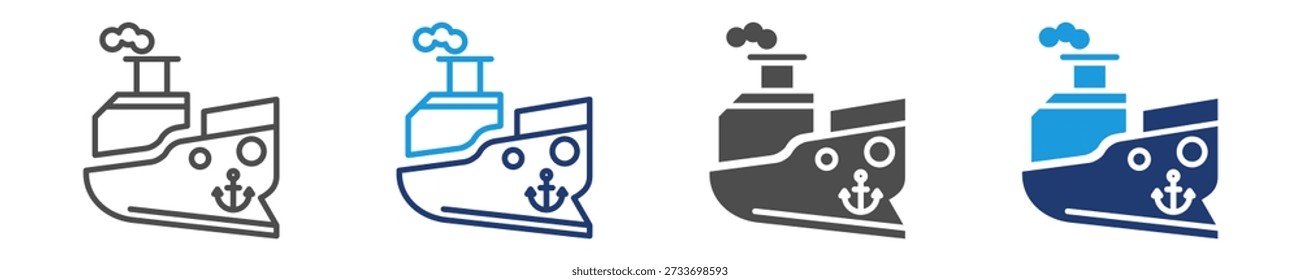 maritimes Symbol mit mehreren Stilen