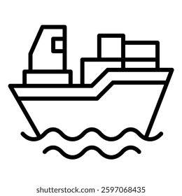 Maritime Industry icon line vector illustration