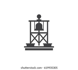 Maritime lateral mark silhouette vector illustration.