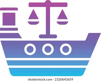 Icono vector de leyes marítimas. Se puede usar para imprimir, móviles y aplicaciones web.