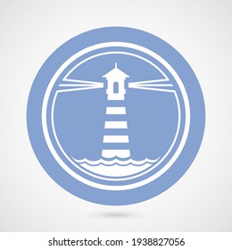 Maritime lighthouse simple icon, vector