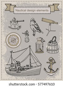 maritime navigation. set