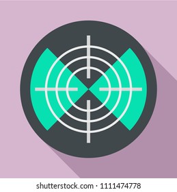 Maritime radar aim icon. Flat illustration of maritime radar aim vector icon for web design