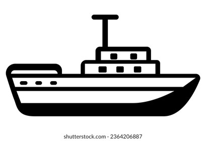 Maritime ships flat, Cargo ship container in the ocean transportation, shipping freight transportation. illustration vector
