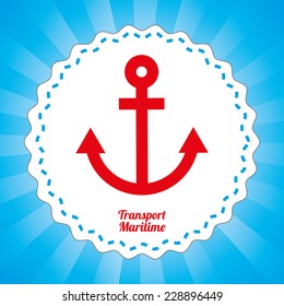 maritime transport graphic design , vector illustration