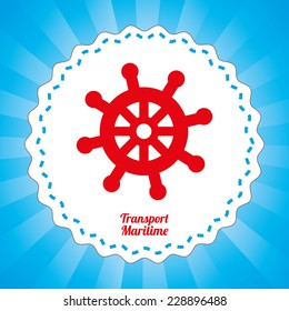 maritime transport graphic design , vector illustration