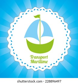 maritime transport graphic design , vector illustration