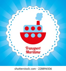 maritime transport graphic design , vector illustration