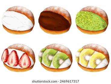 Maritozzo 6 types Italian sweets snack