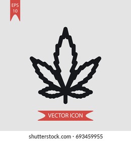 Marjuana vector icon, illustration symbol