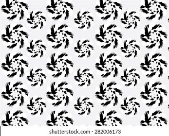 Mark bird back and white pattern vector.