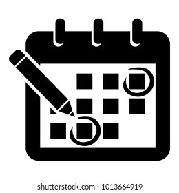 Mark calendar icon. Simple illustration of mark calendar vector icon for web