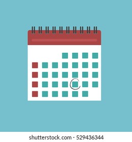 Mark in calendar. Important event concept.