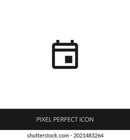 mark Calendar Pixel Perfect Icon for Web, App, Presentation. editable outline style. simple icon vector eps 10