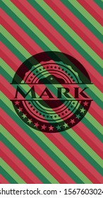 Mark christmas emblem background. Vector Illustration. Detailed.