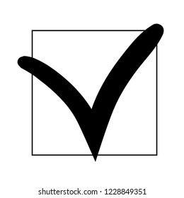 mark for consent in the questionnaire vector illustration