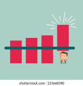 Markieren Sie die Geschäftstätigkeit des Betrügereiens von Daten. Flache Vektorgrafik
