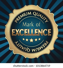 Mark of excellence golden emblem