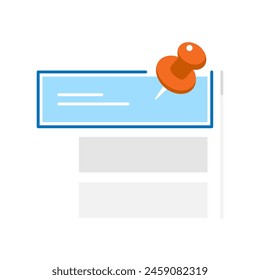mark as favorite, pin list to the top concept illustration flat design. simple modern graphic element for ui, infographic, icon
