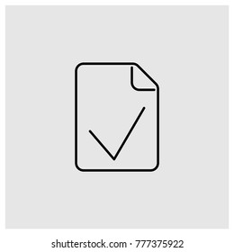 Mark file vector line icon.