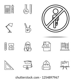 the mark is forbidden to be played icon. education icons universal set for web and mobile