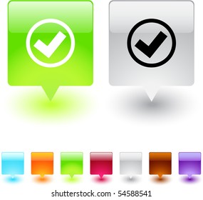 Mark glossy square web buttons.