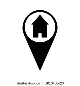 Marcar el signo vectorial de icono residencial aislado en la ilustración de fondo blanco para diseño gráfico y web. EPS 10