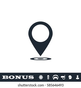 Mark icon flat. Black pictogram on white background. Vector illustration symbol and bonus button