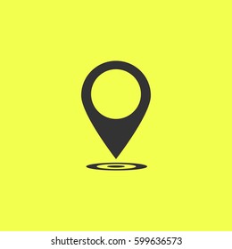 Mark icon flat. Black pictogram on white background. Vector illustration symbol and bonus button