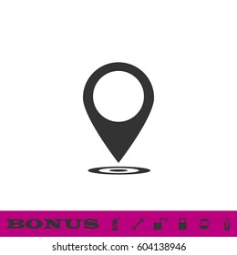 Mark icon flat. Black pictogram on white background. Vector illustration symbol and bonus button