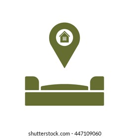 Mark   icon. Flat design.