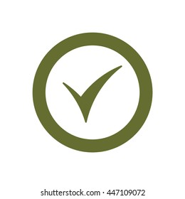 Mark   icon. Flat design.