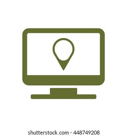 Mark icon. Flat design.