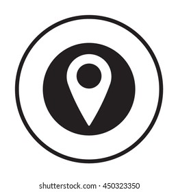 Mark icon. Flat design.