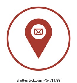 Mark   icon. Flat design.