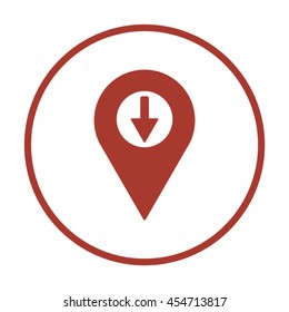 Mark   icon. Flat design.