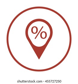 Mark icon. Flat design.
