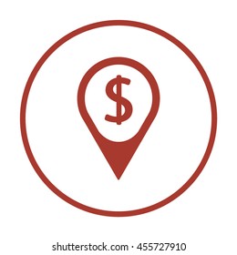 Mark icon. Flat design.