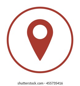 Mark icon. Flat design.