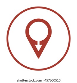Mark icon. Flat design.