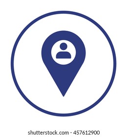 Mark   icon. Flat design.