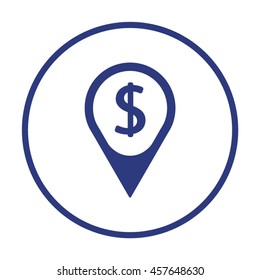 Mark icon. Flat design.