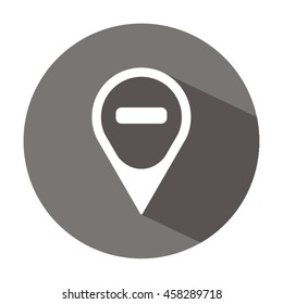 Mark icon. Flat design.