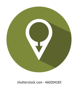 Mark icon. Flat design.