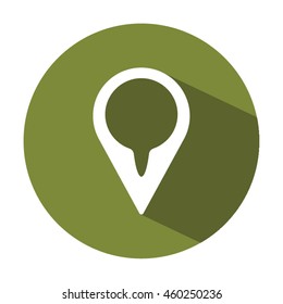 Mark icon. Flat design.