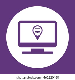 Mark icon. Flat design.