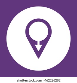 Mark icon. Flat design.